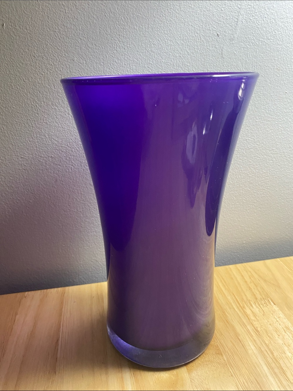 VTG Purple Glass Vase - Home Accent